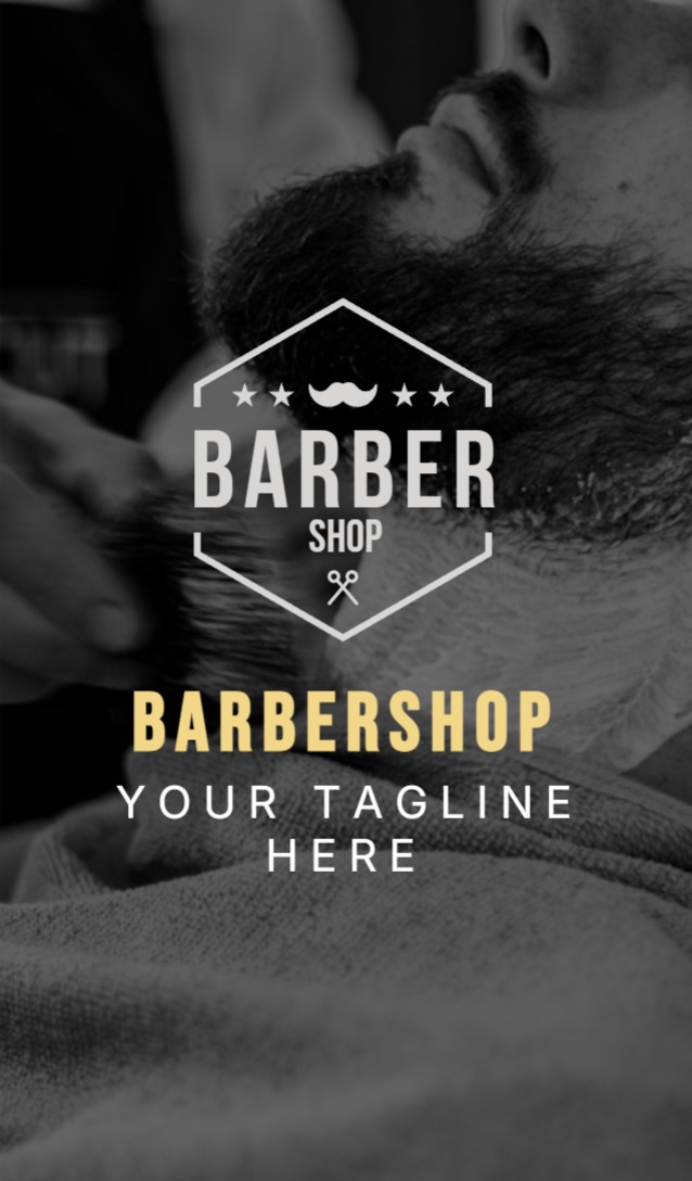 Deluxe Business card - Vertical (2 x 3.5) Rounded Corners_Barbershop 2