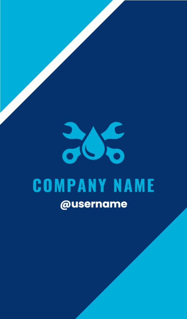 Deluxe Business card - Vertical (2 x 3.5)_2 Rounded Corners_Plumbing 1