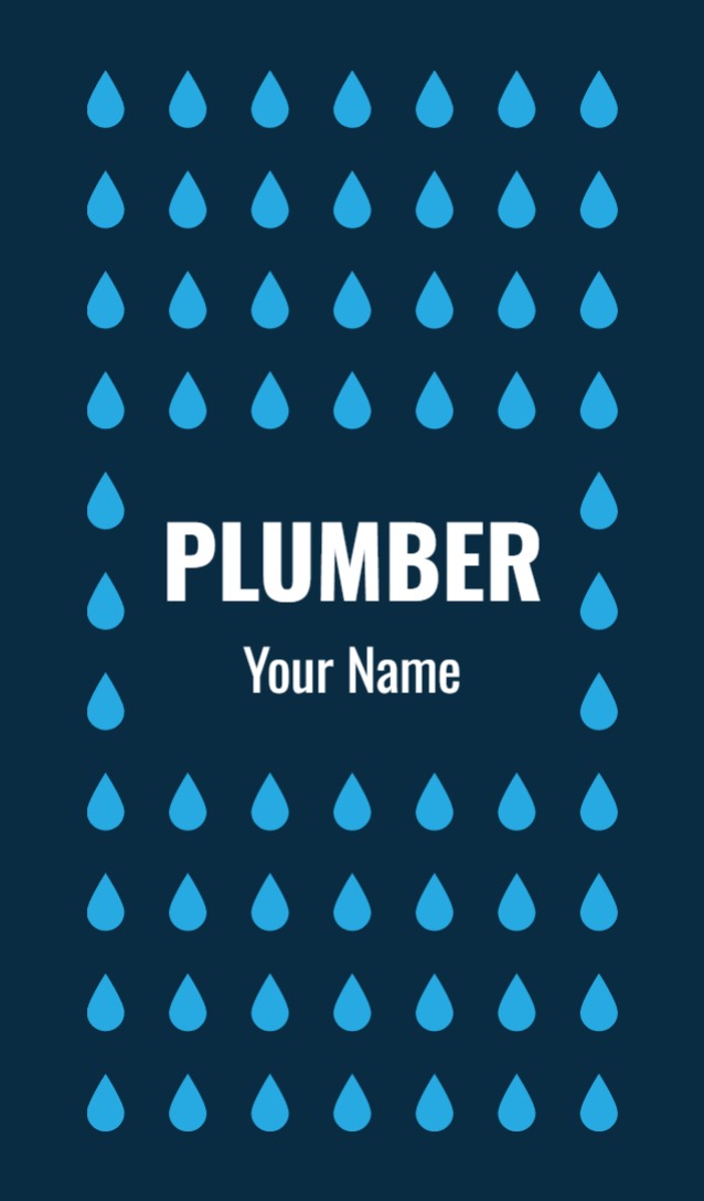 Deluxe Business card - Vertical (2 x 3.5)_Plumbing 2