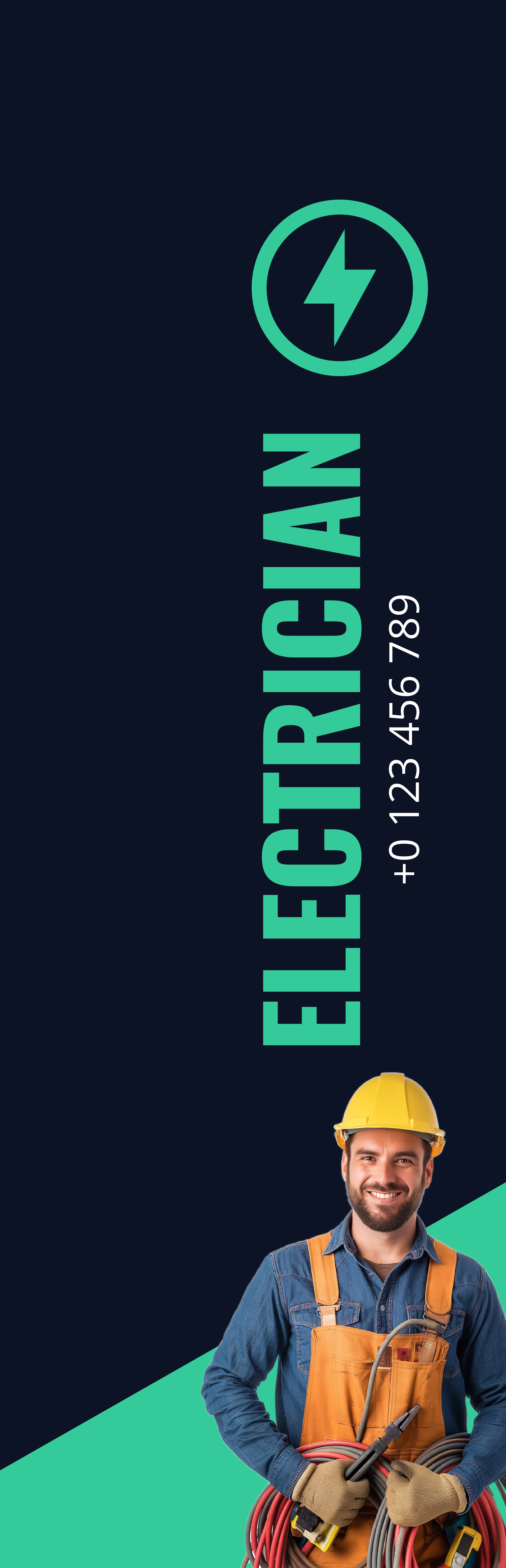 Feather Flag - Left Pole (10 ft.)_Electrician 2