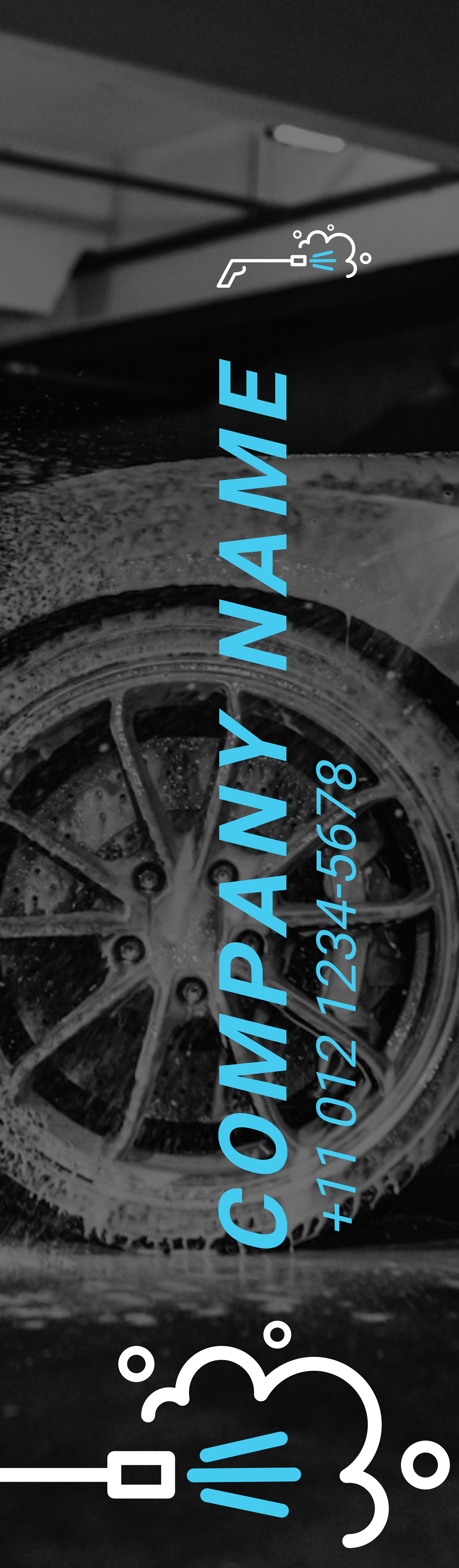 Feather Flag - Left Pole (12ft. Jumbo)_Carwash 2