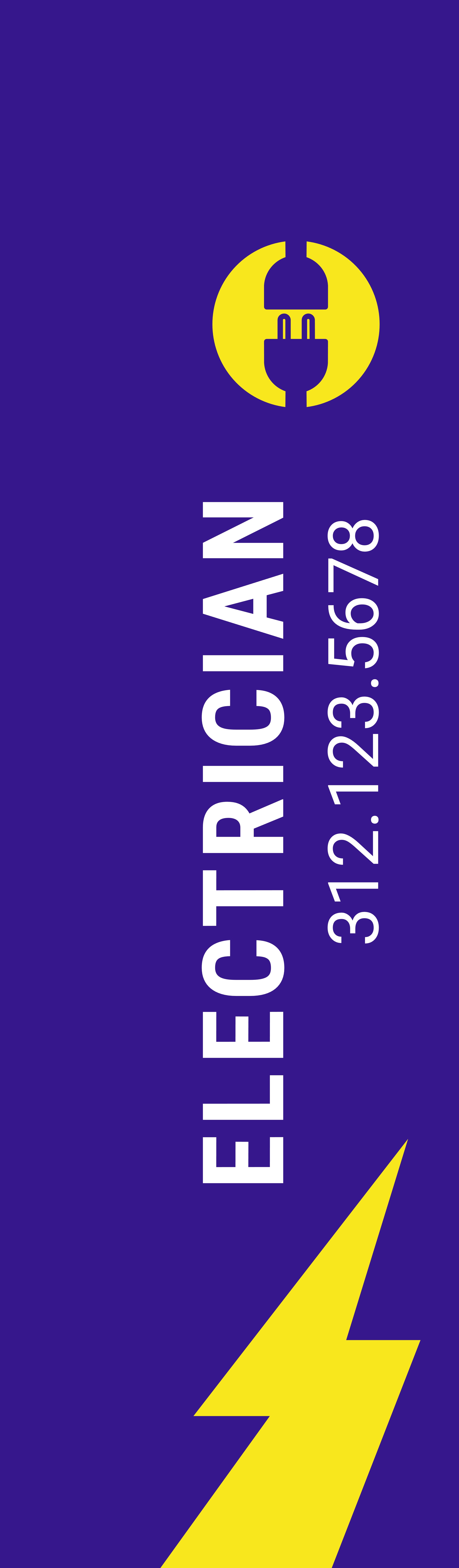 Feather Flag - Left Pole (12ft. Jumbo)_Electrician 1