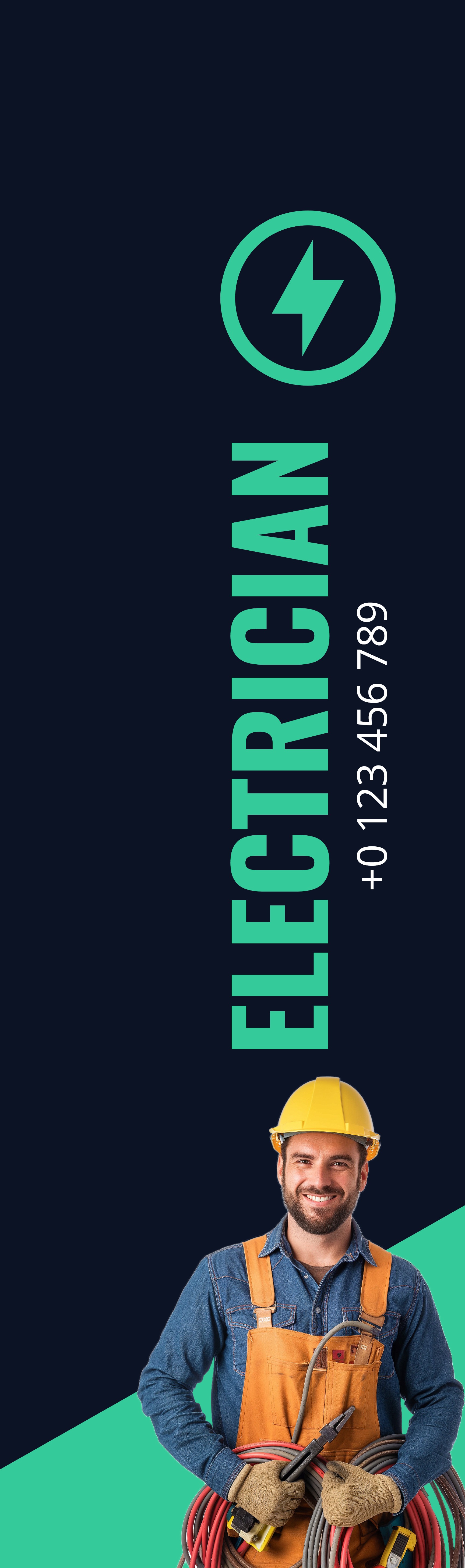 Feather Flag - Left Pole (8 ft.)_Electrician 2