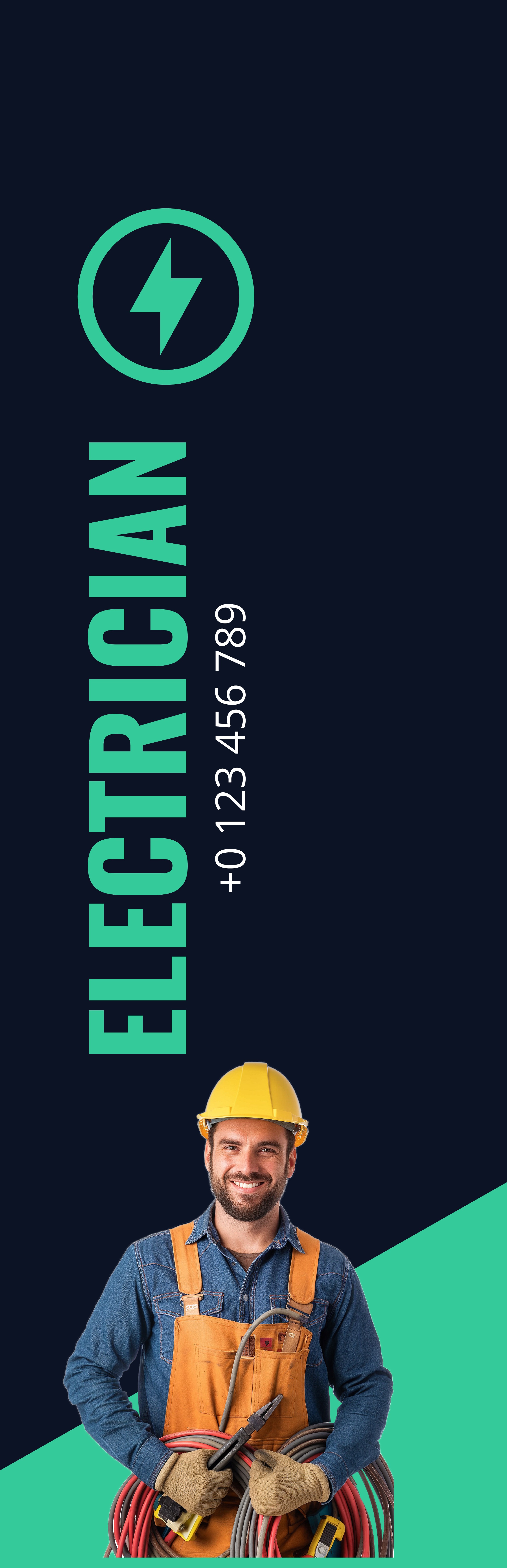 Feather Flag - Right Pole (10 ft.)_Electrician 2