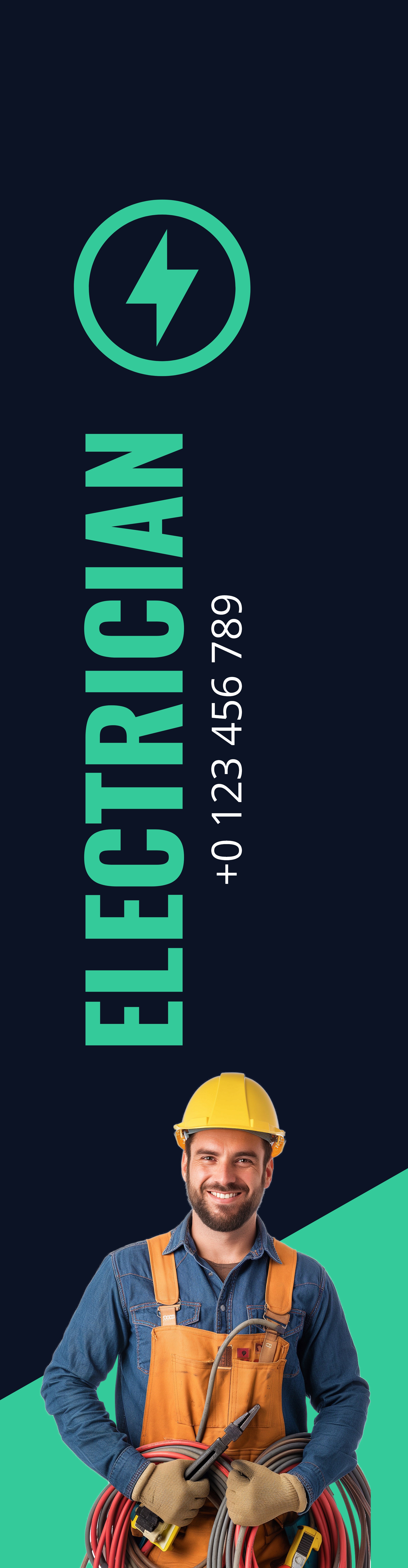 Feather Flag - Right Pole (12 ft.)_Electrician 2 