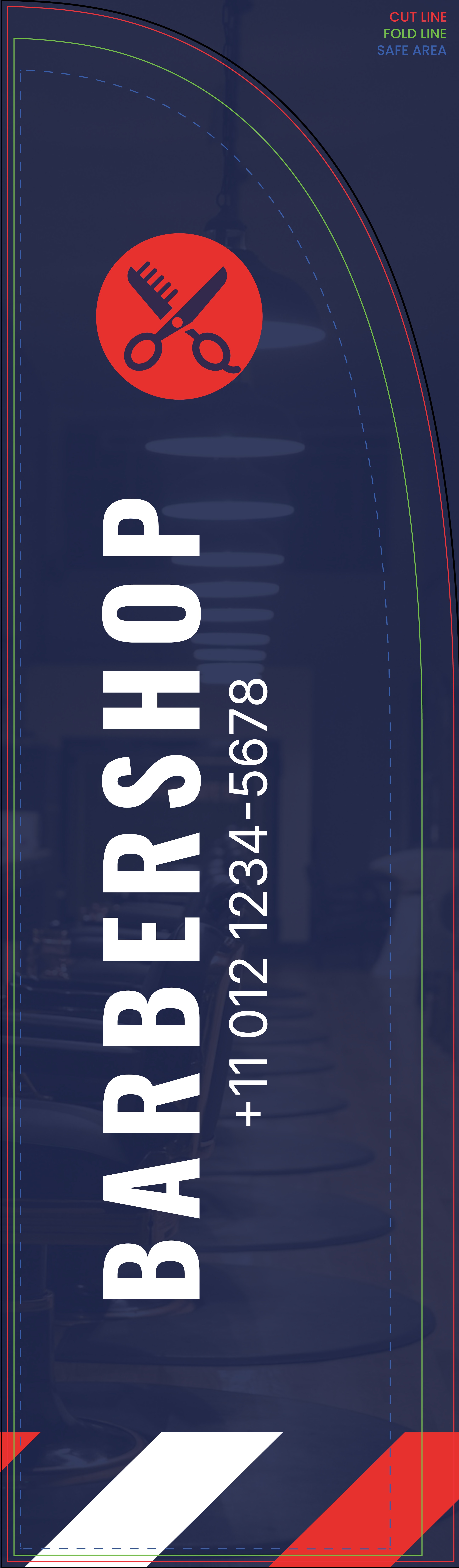 Feather Flag - Right Pole (12ft. Jumbo)_Barbershop 1 