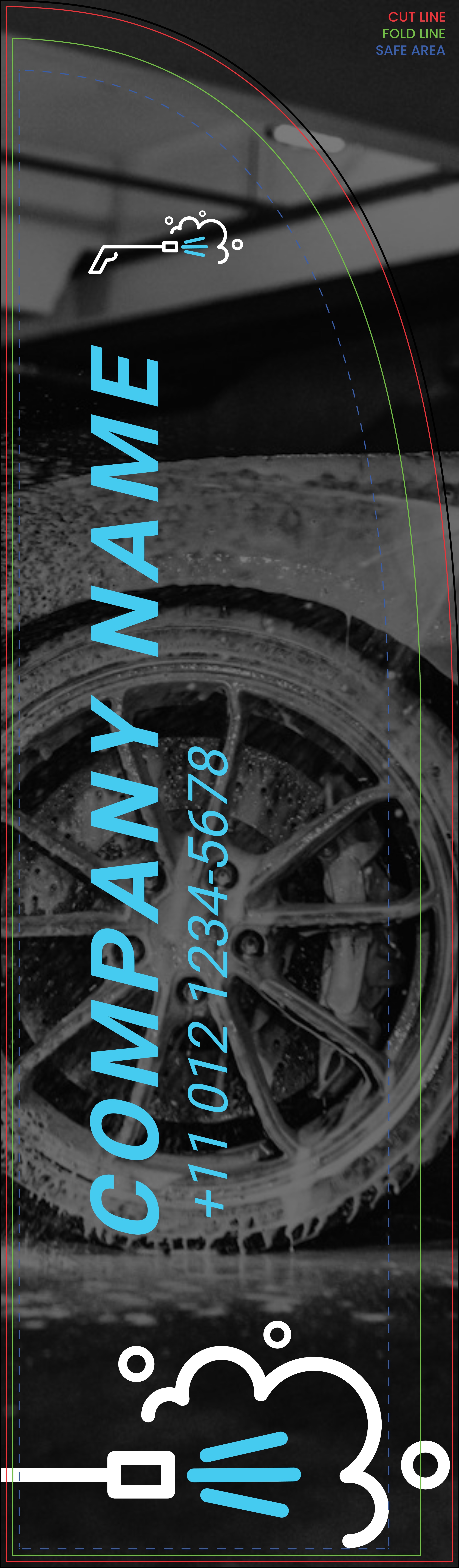 Feather Flag - Right Pole (12ft. Jumbo)_Carwash 2 