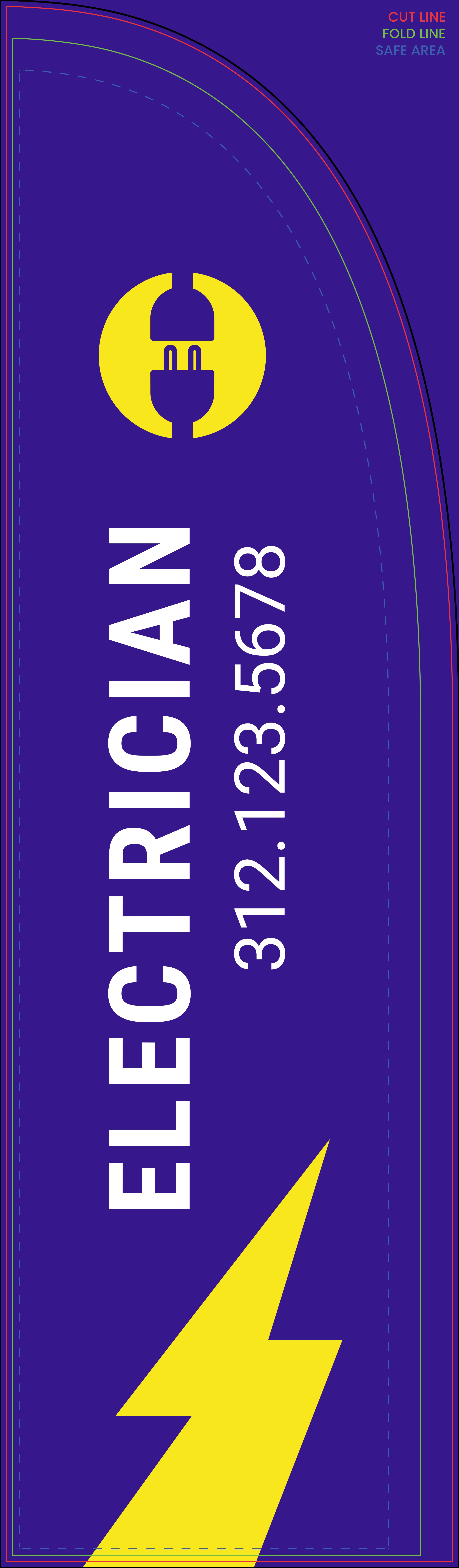 Feather Flag - Right Pole (12ft. Jumbo)_Electrician 1