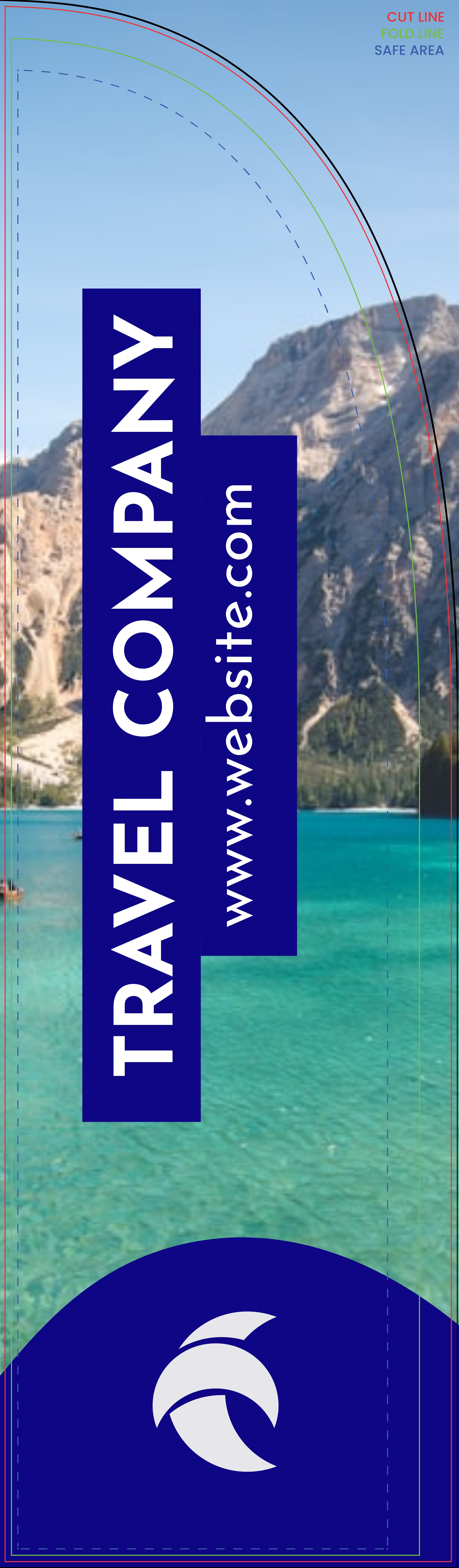 Feather Flag - Right Pole (12ft. Jumbo)_Travel Agency 1 