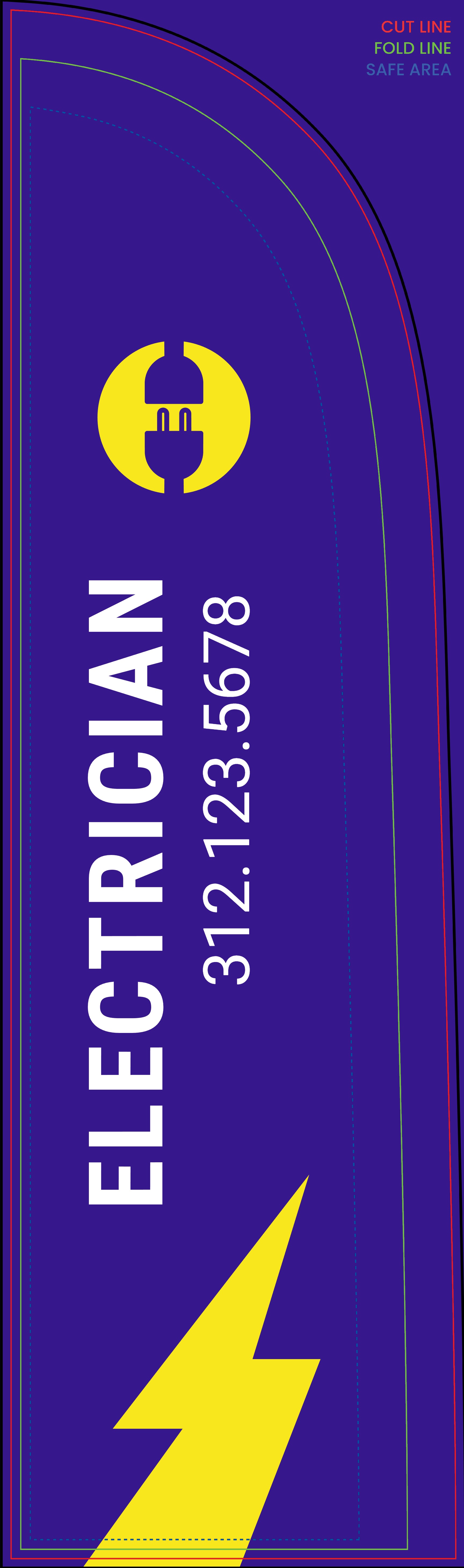 Feather Flag - Right Pole (8 ft.)_Electrician 1 