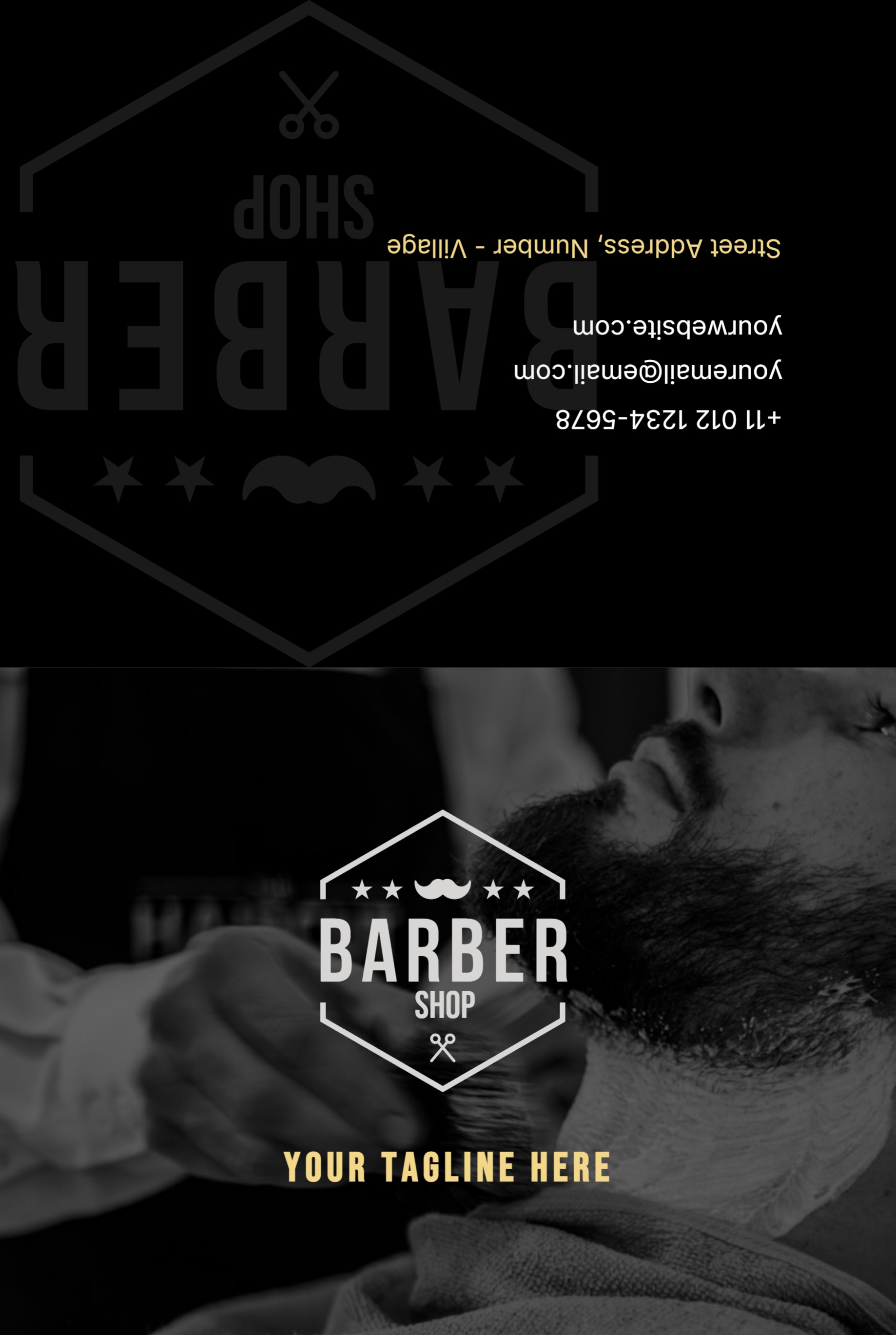 Festive Greeting Card (6 x 9) Horizontal_Barbershop 2 