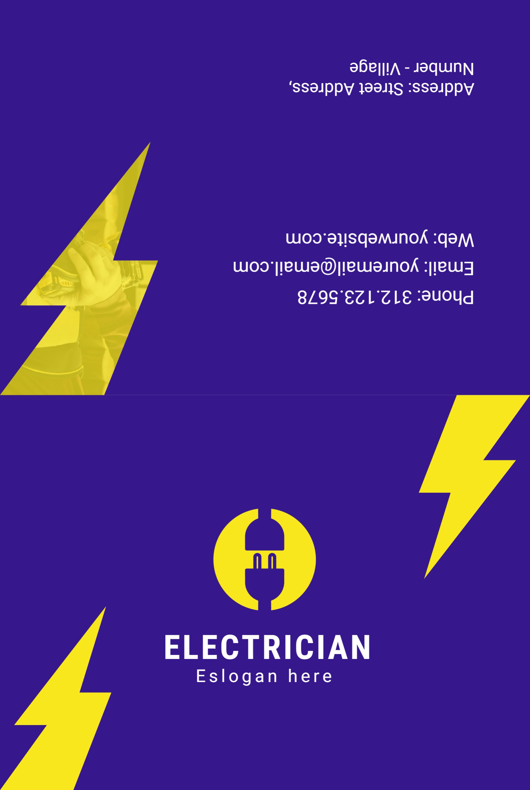 Festive Greeting Card (6 x 9) Horizontal_Electrician 1 