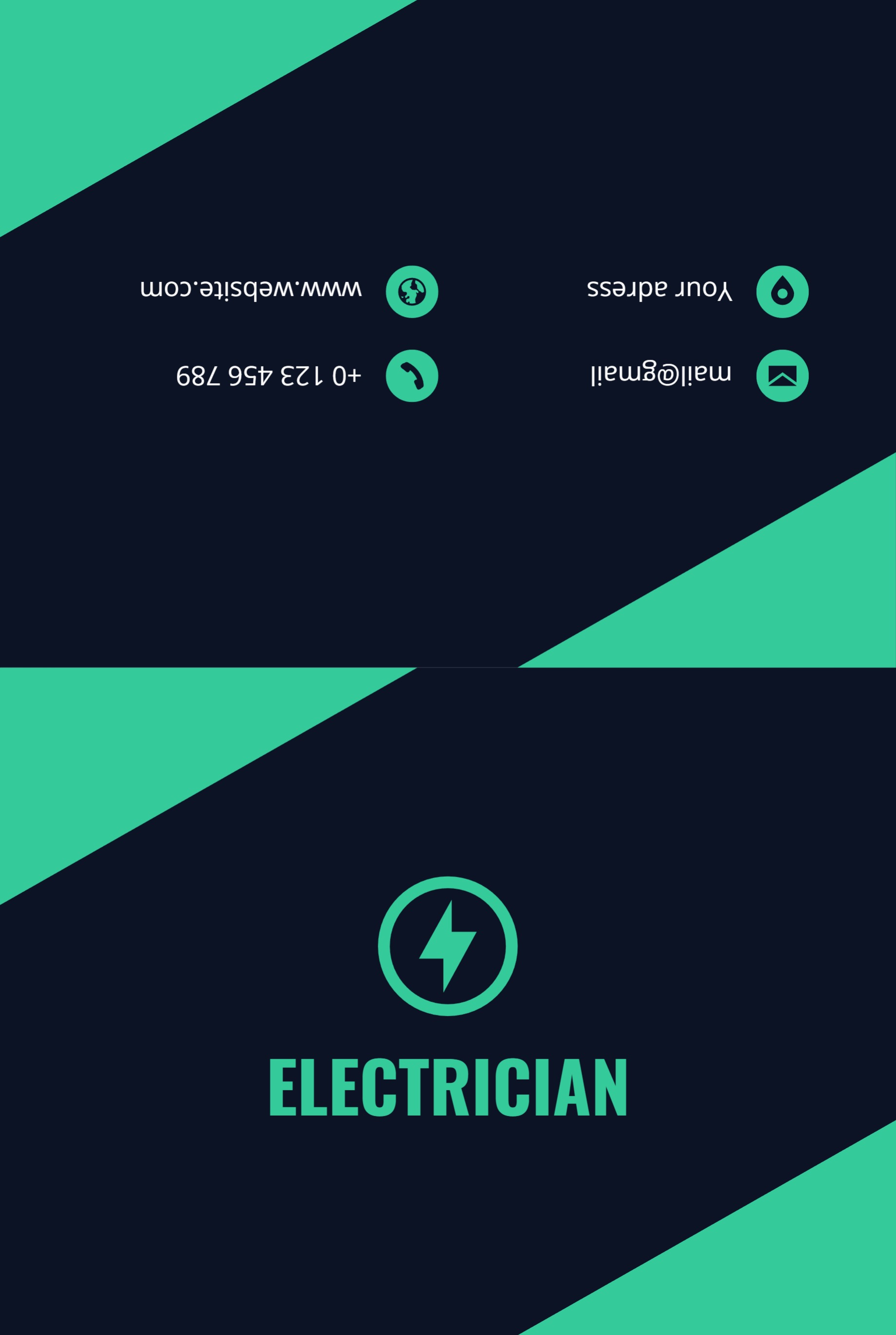 Festive Greeting Card (6 x 9) Horizontal_Electrician 2