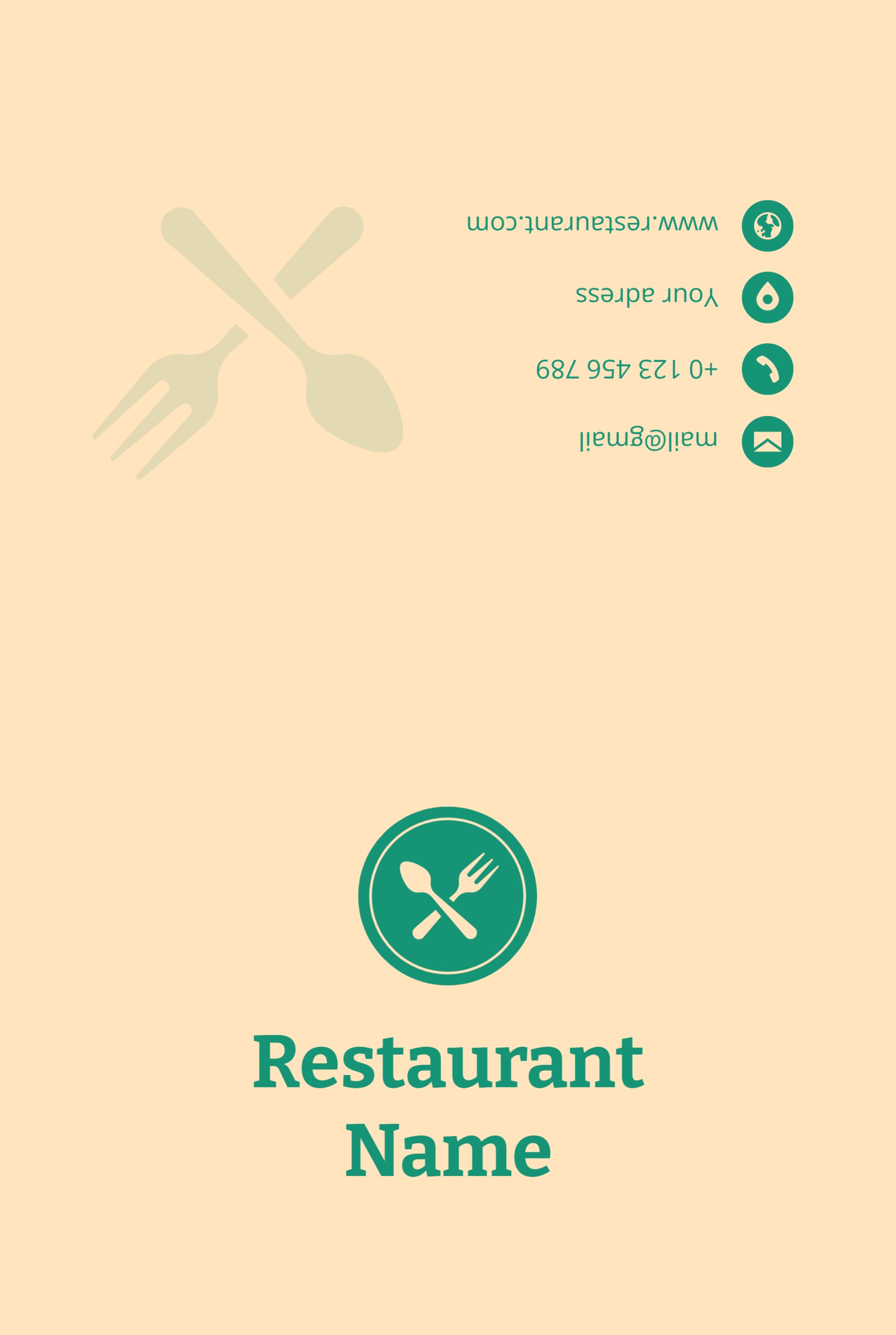 Festive Greeting Card (6 x 9) Horizontal_Restaurant 2