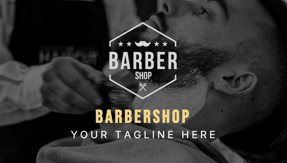 Festive Regular Business Card - Horizontal (3.5 x 2) _Barbershop 2