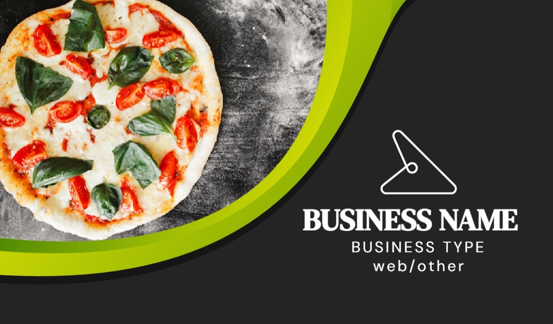 Festive Regular Business Card - Horizontal (3.5 x 2) Restaurant Rounded Corners 