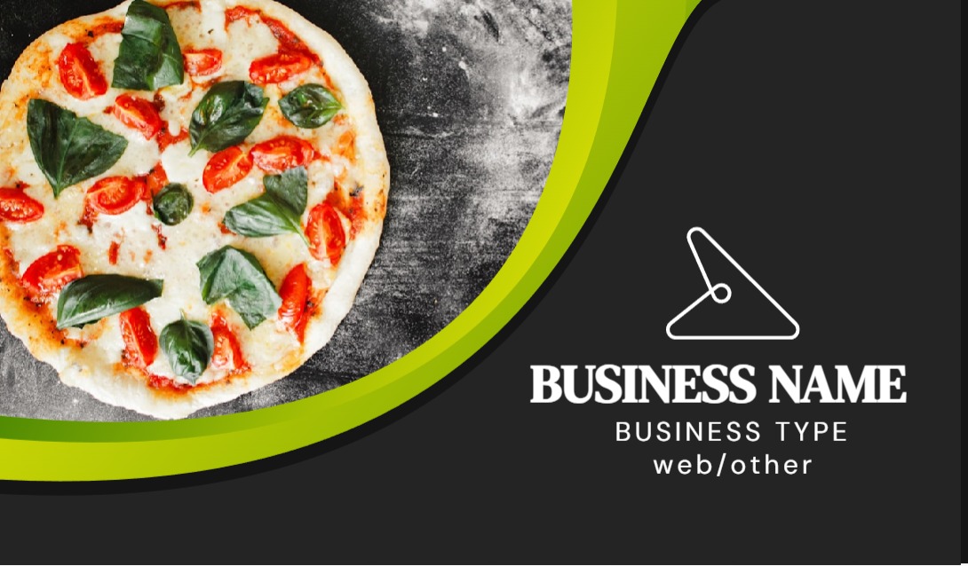 Festive Regular Business Card - Horizontal (3.5 x 2) Restaurant 