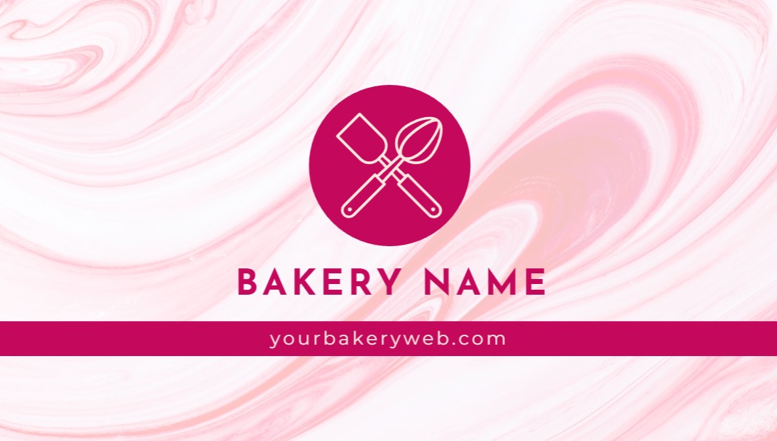 Festive Regular Business Card - Horizontal (3.5 x 2) Rounded Corners_Bakery 1 