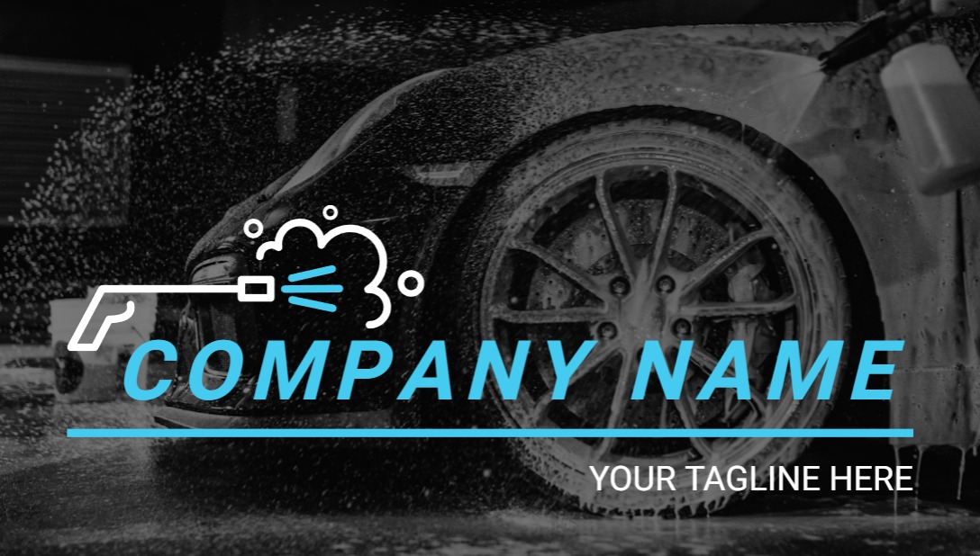 Festive Regular Business Card - Horizontal (3.5 x 2) Rounded Corners_Carwash 2 