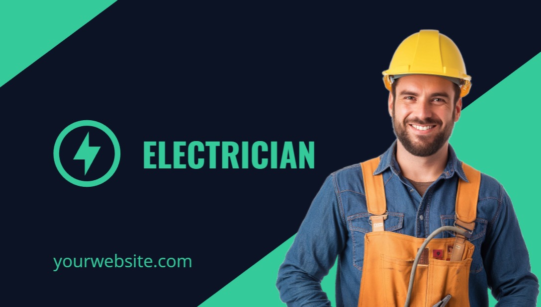 Festive Regular Business Card - Horizontal (3.5 x 2)_Electrician 2 