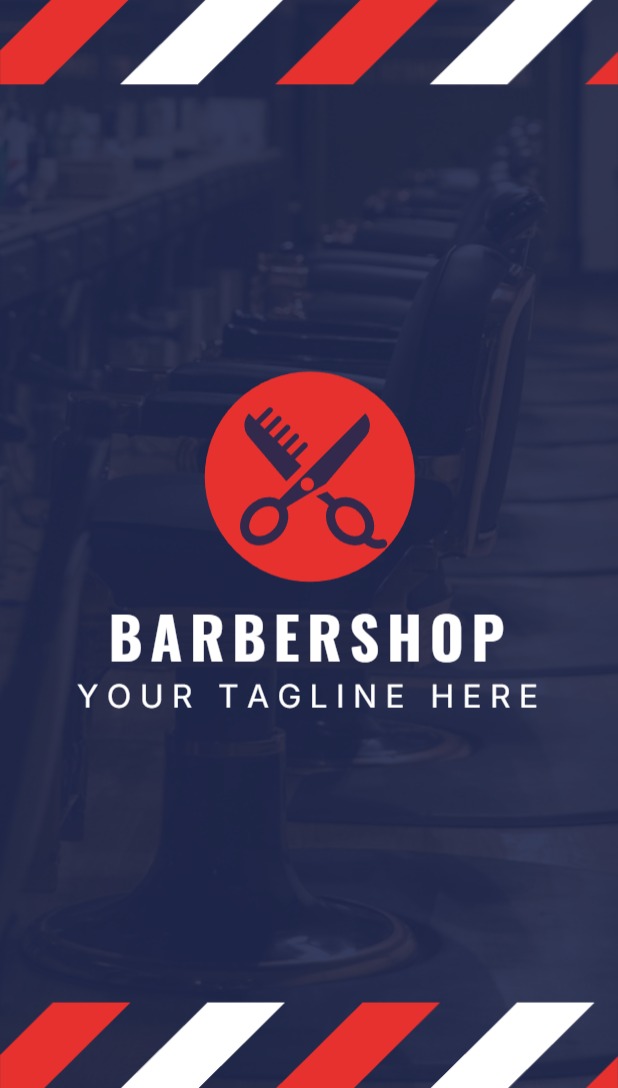 Festive Regular Business Card - Vertical (2 x 3.5)_Barbershop 1 