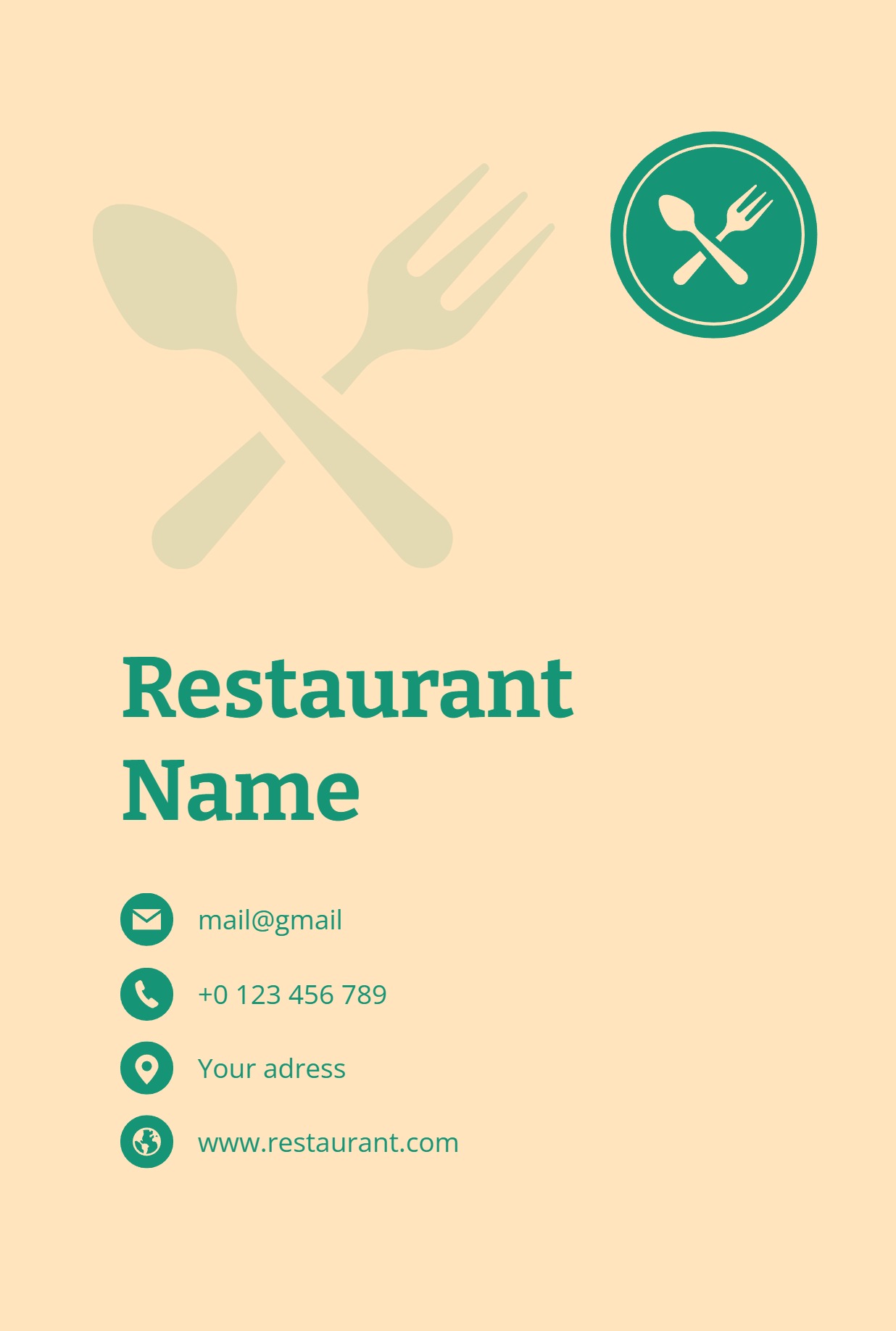 Festive Regular Postcard (4 x 6)_Restaurant 2 