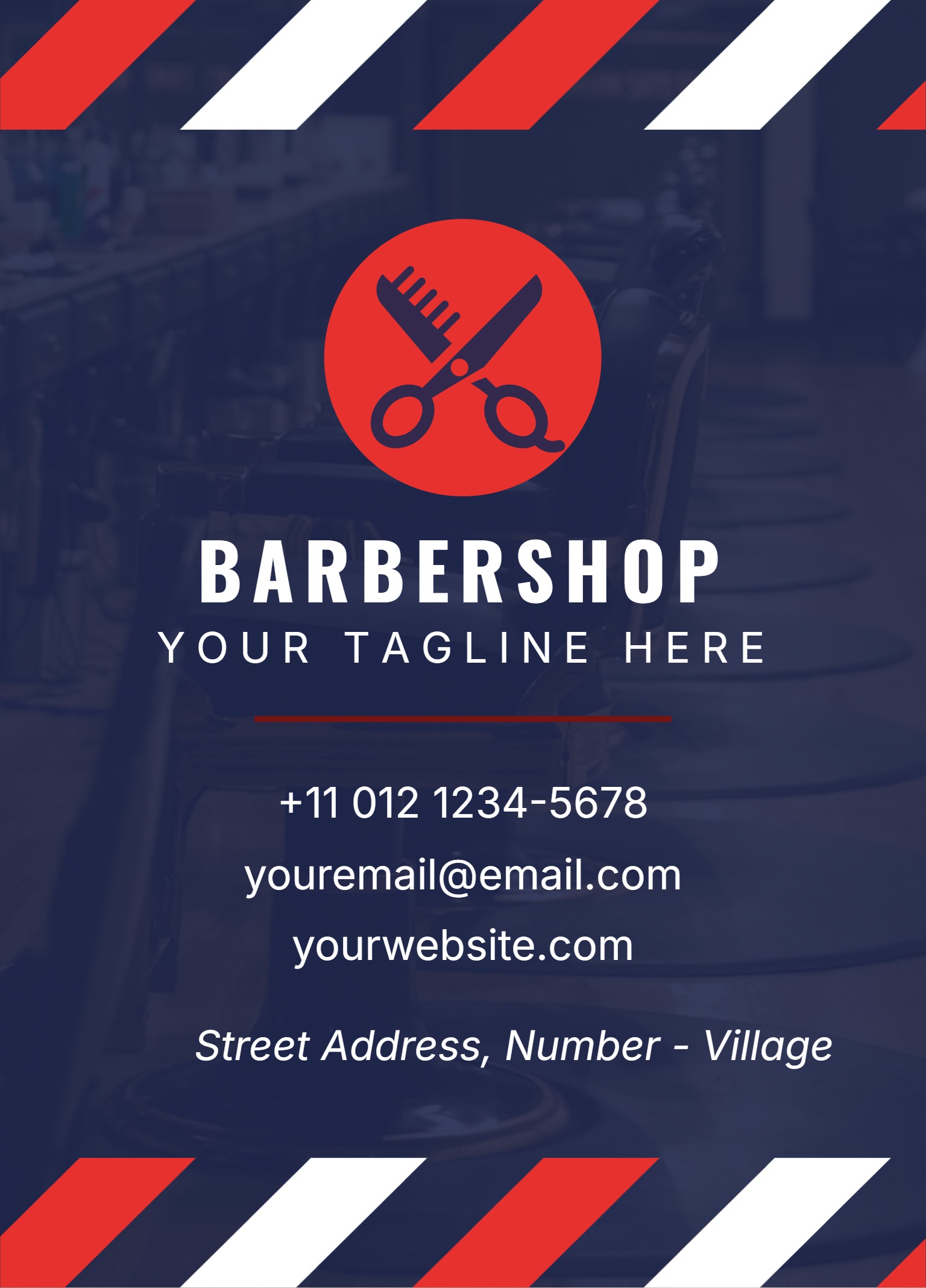 Festive Regular Postcard (5 x 7)_Barbershop 1 