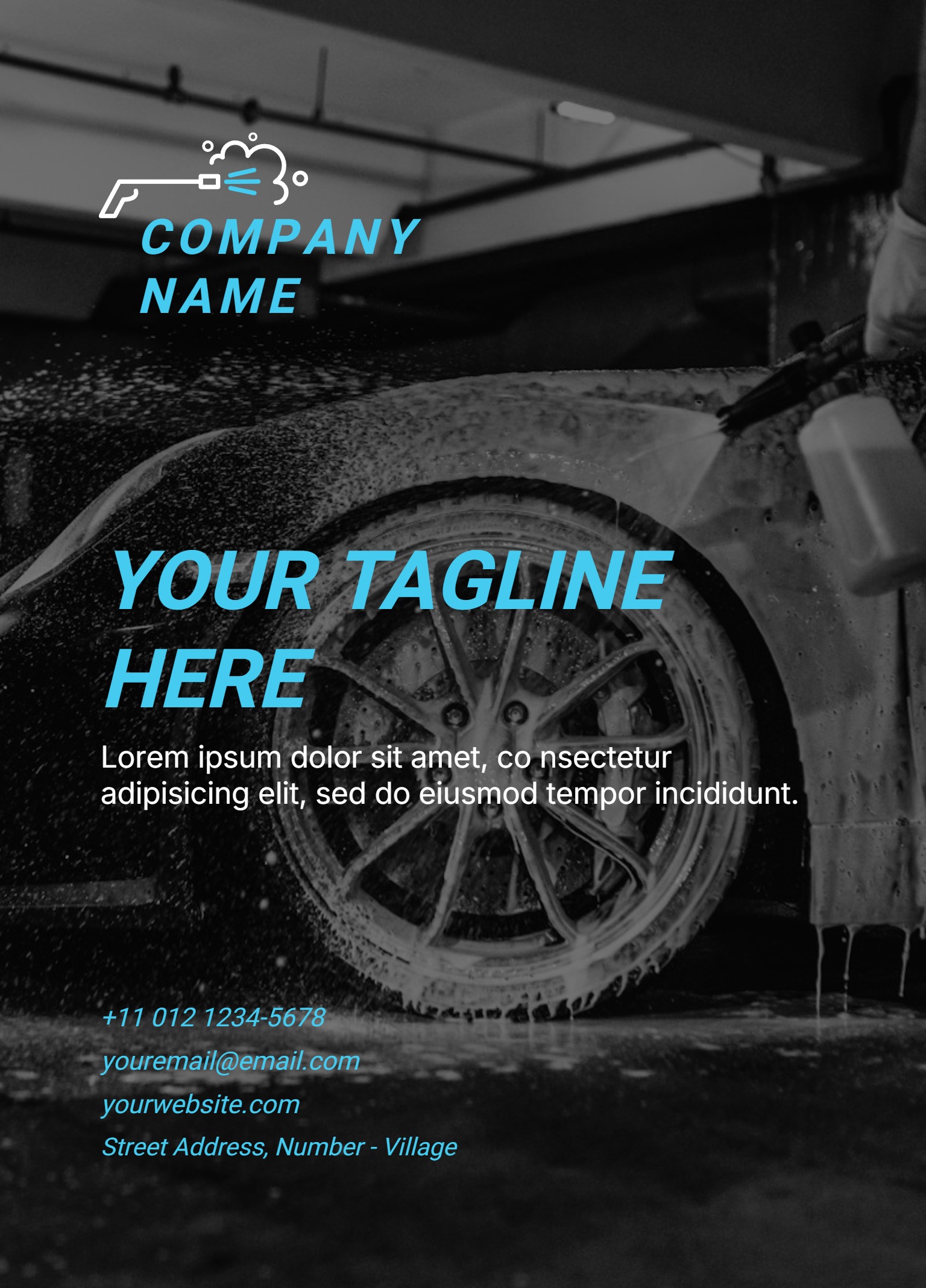 Festive Regular Postcard (5 x 7)_Carwash 2