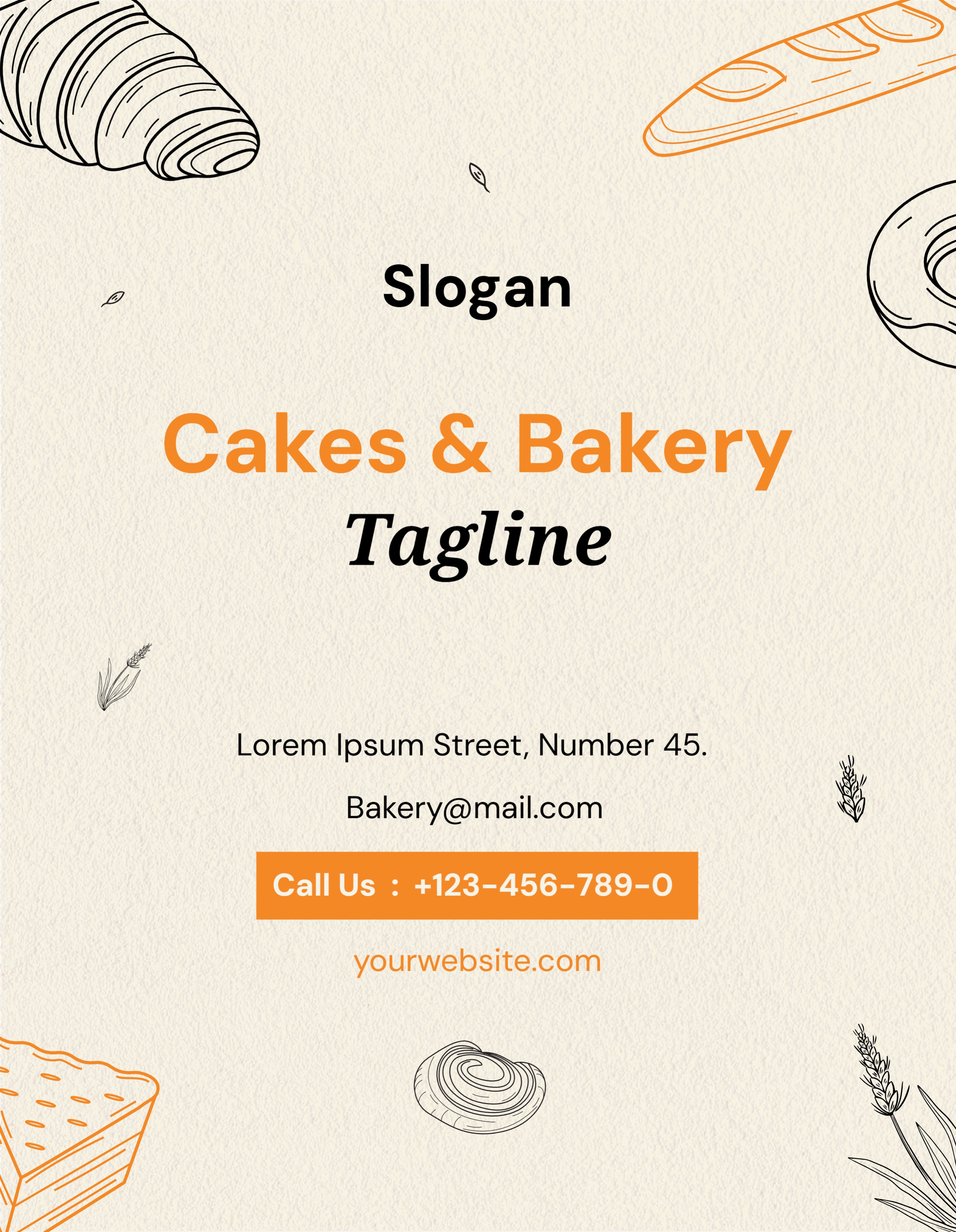 Festive Regular Postcard (8.5 x 11)_Bakery 2 