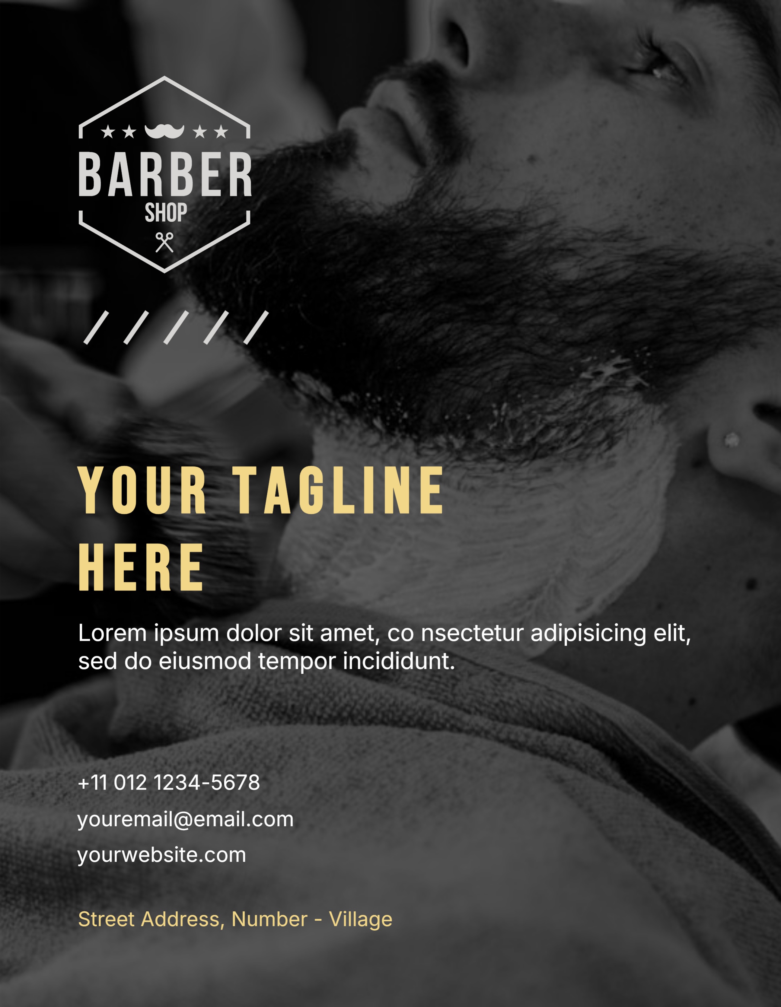 Festive Regular Postcard (8.5 x 11)_Barbershop 2 