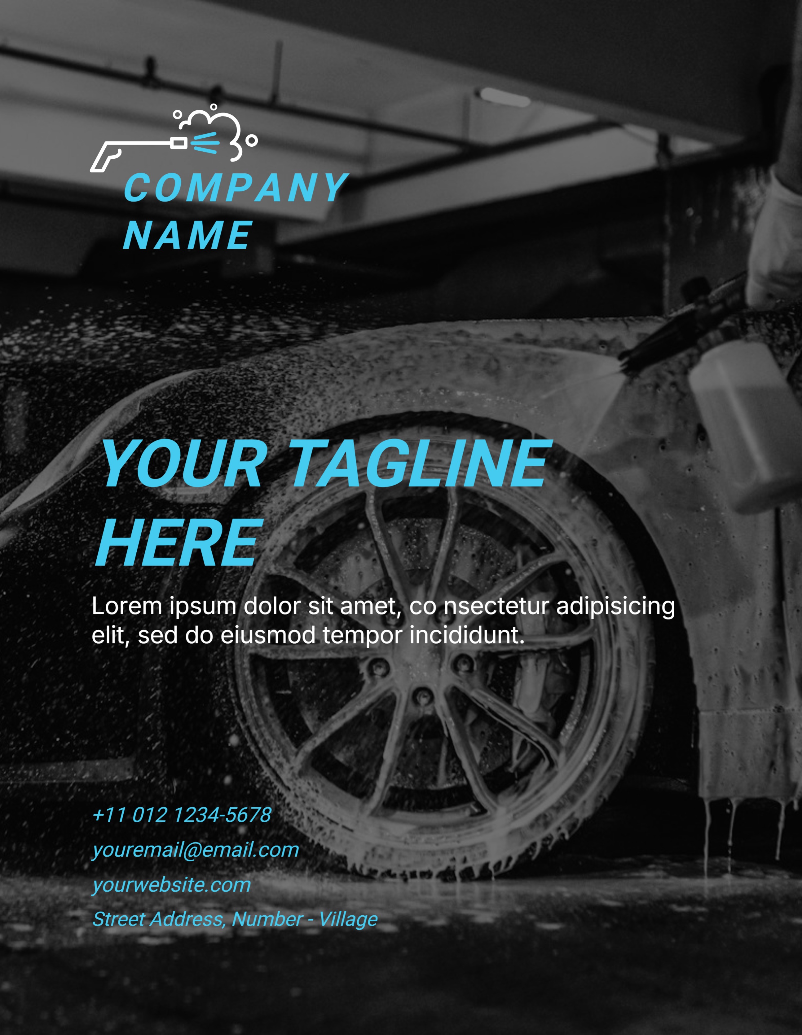 Festive Regular Postcard (8.5 x 11)_Carwash 2