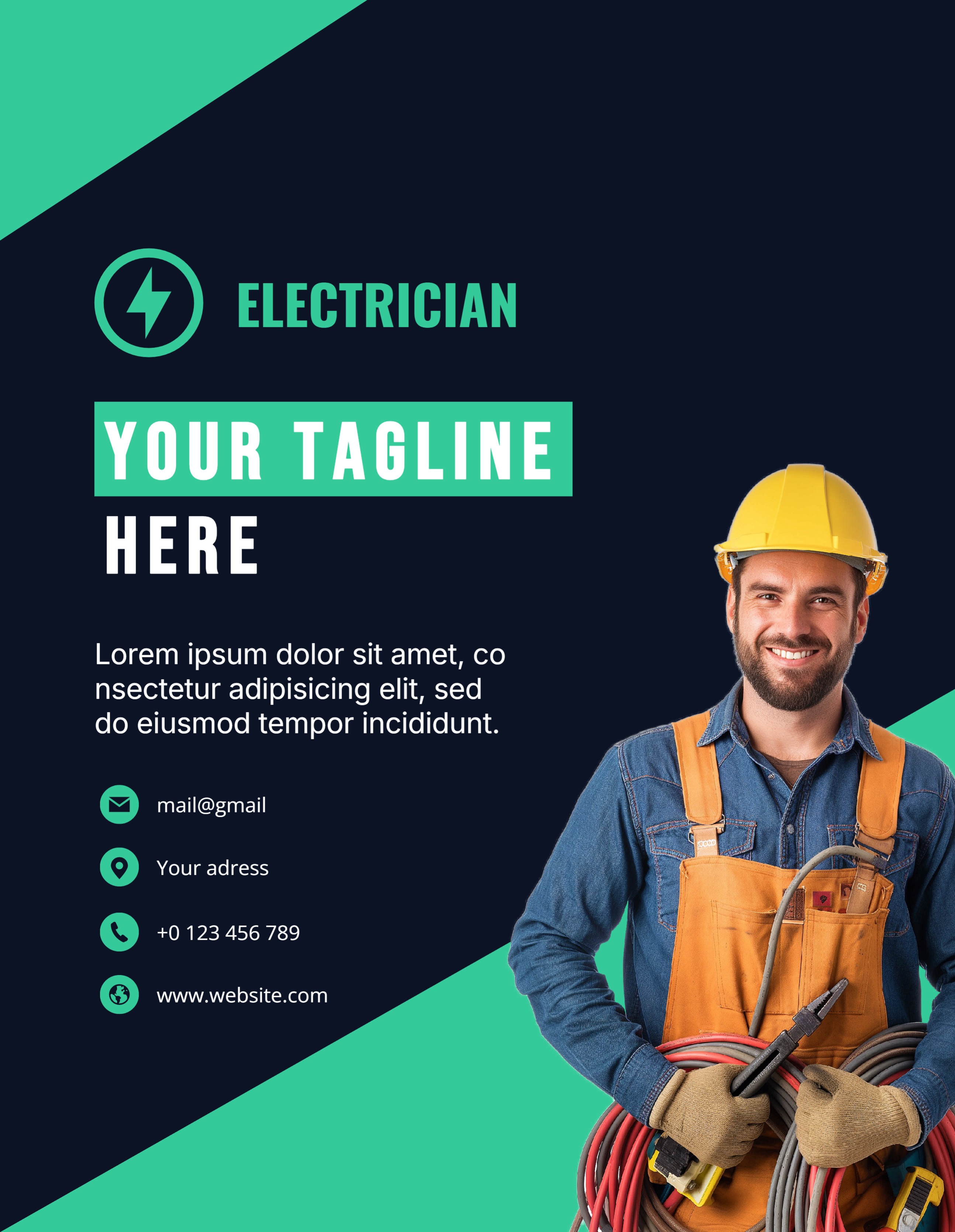 Festive Regular Postcard (8.5 x 11)_Electrician 2