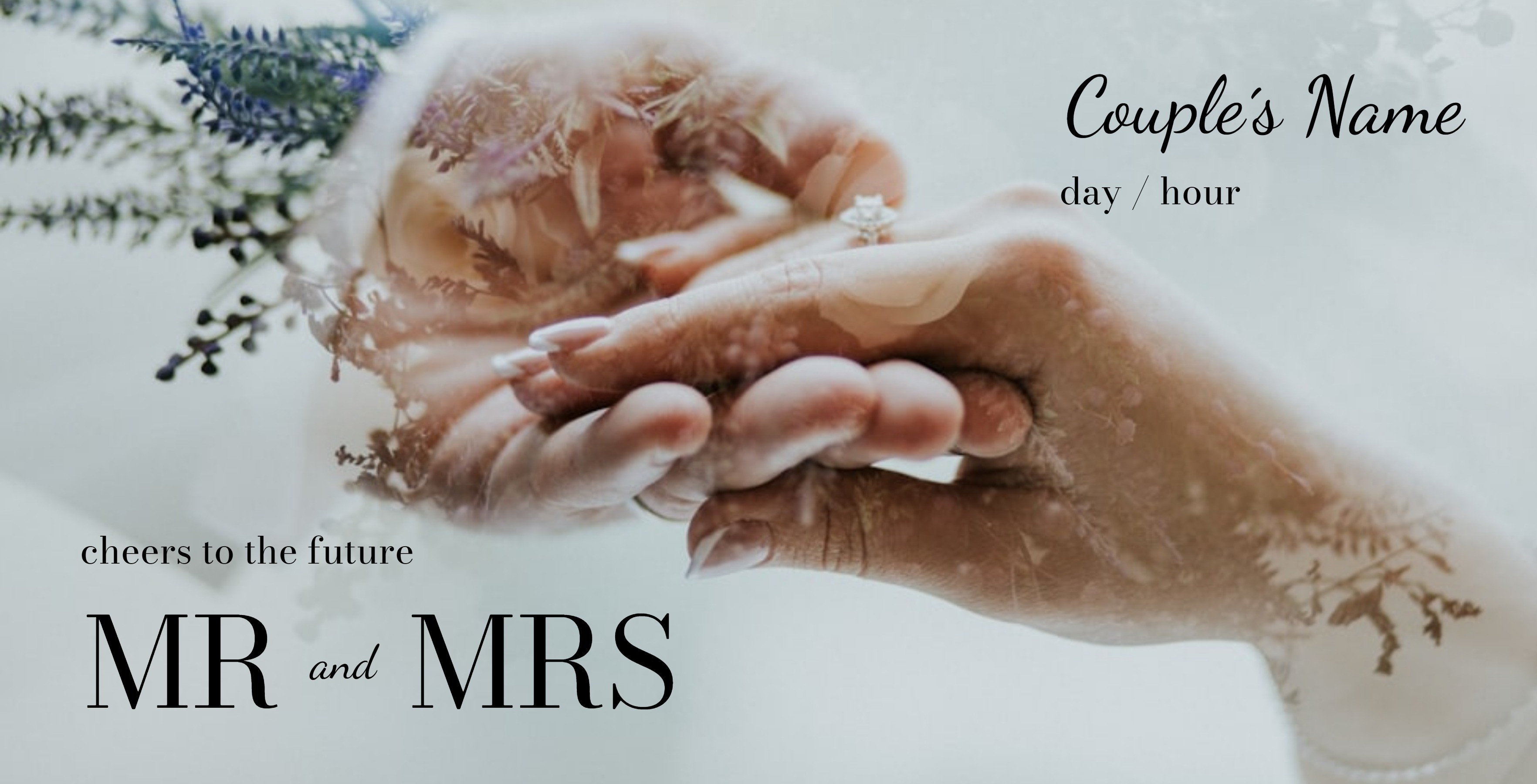 Festive Vinyl Banner (2 x 4) Horizontal_Wedding 1 