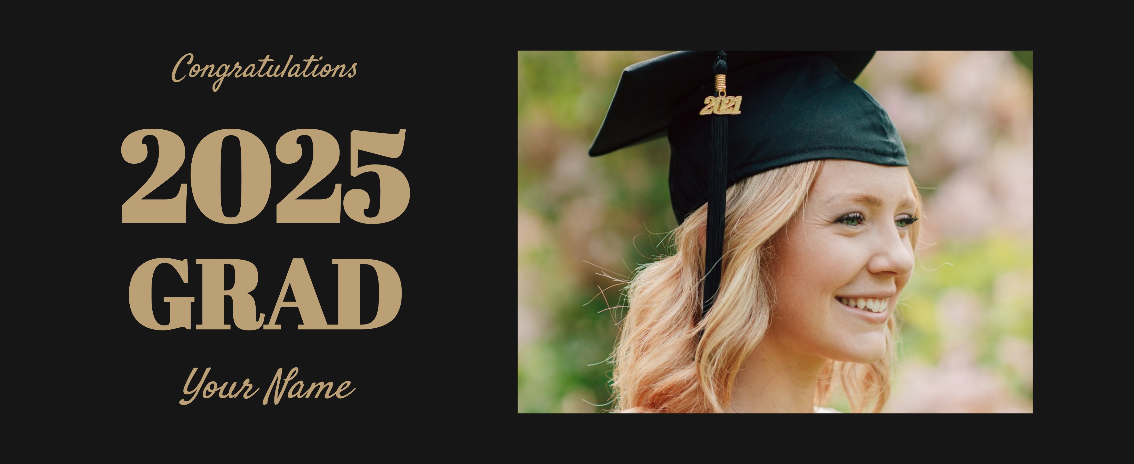 Festive Vinyl Banner (2 x 5) Horizontal_Graduation 1 