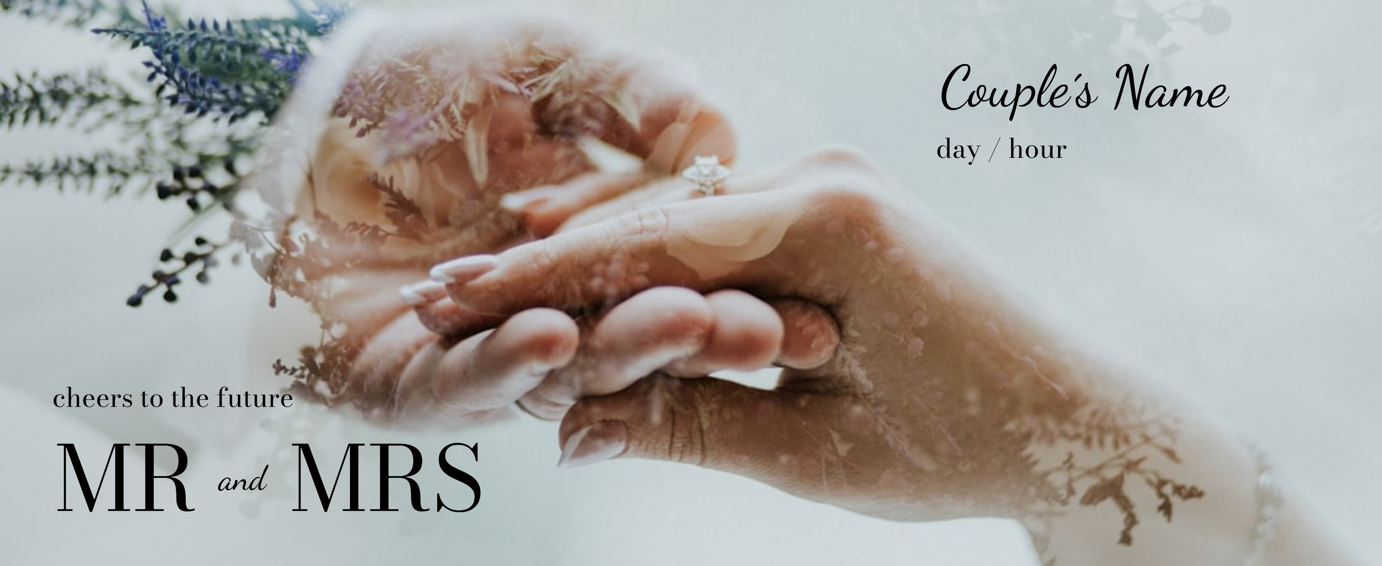 Festive Vinyl Banner (2 x 5) Horizontal_Wedding 1 