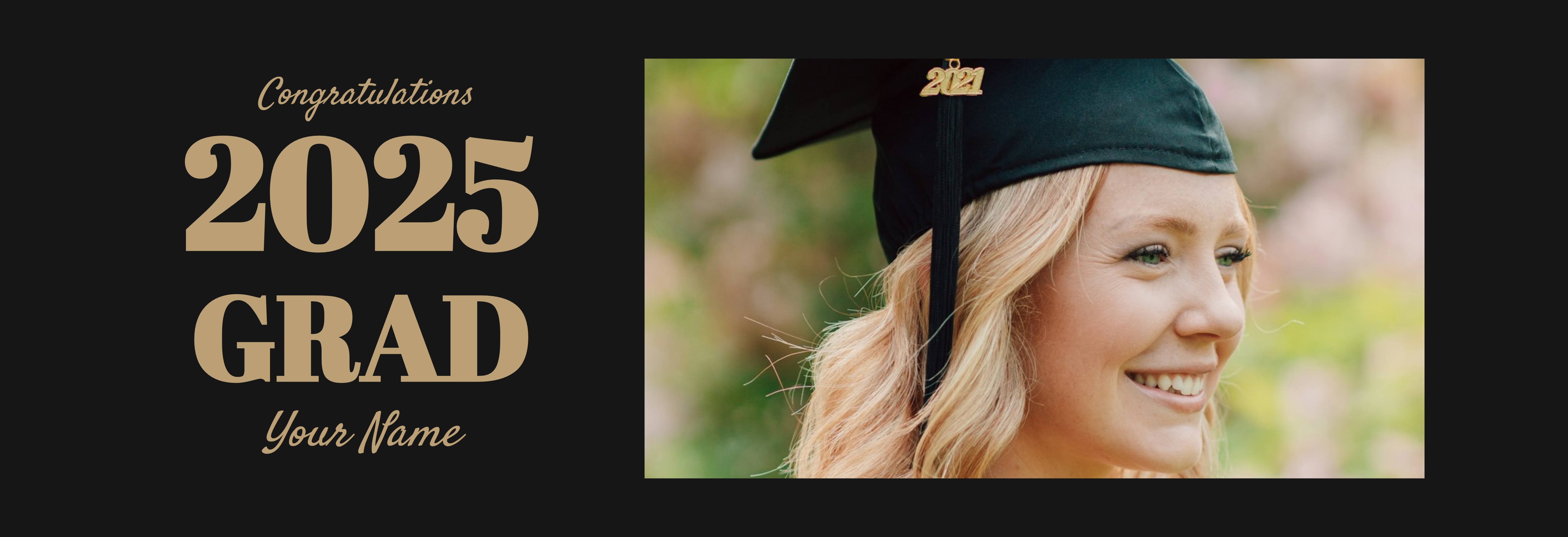 Festive Vinyl Banner (2 x 6) Horizontal_Graduation 1 