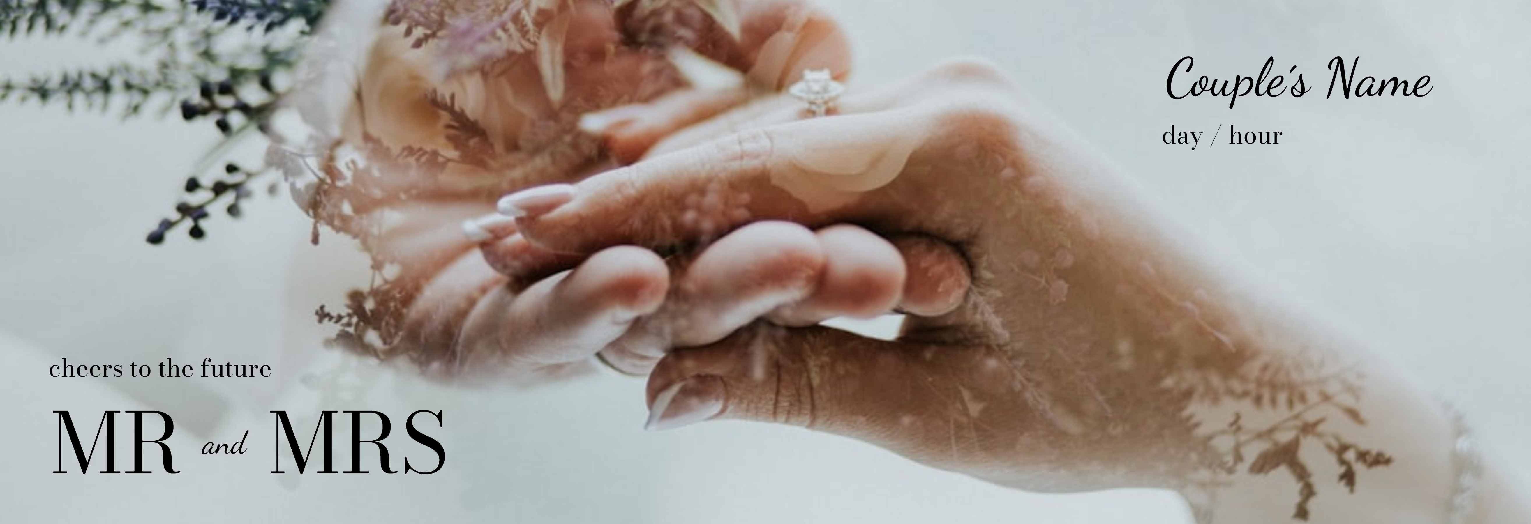 Festive Vinyl Banner (2 x 6) Horizontal_Wedding 1 