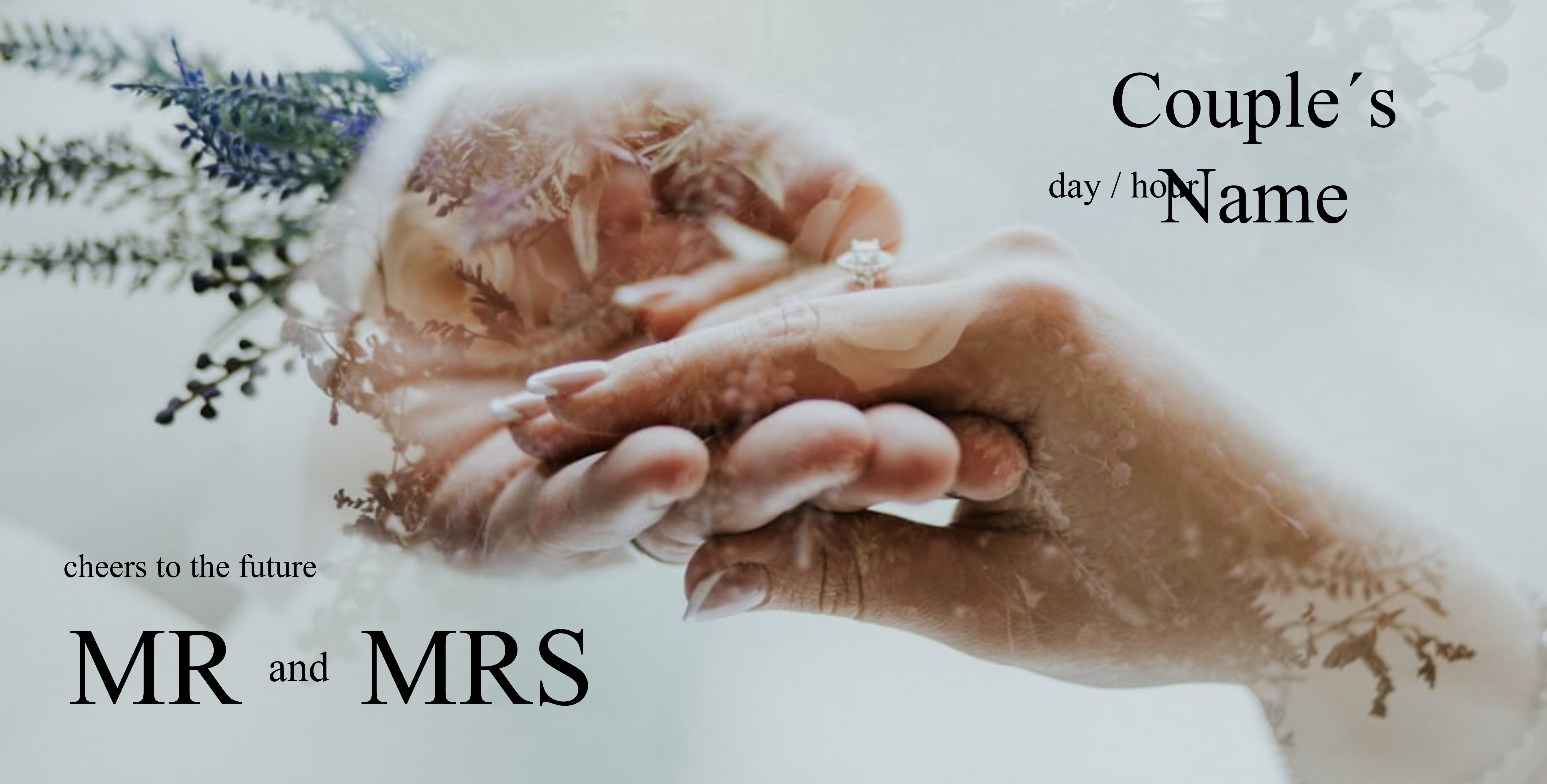 Festive Vinyl Banner (3 x 6) Horizontal_Wedding 1 