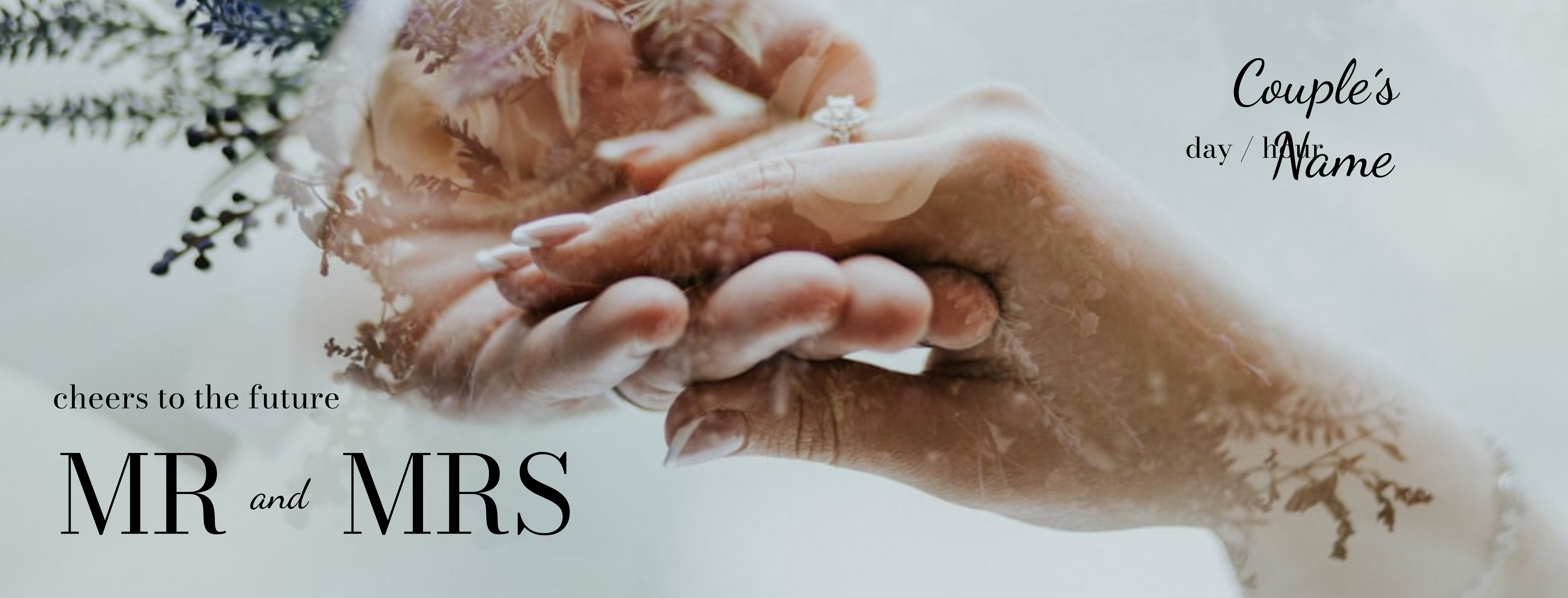 Festive Vinyl Banner (3 x 8) Horizontal_Wedding 1 