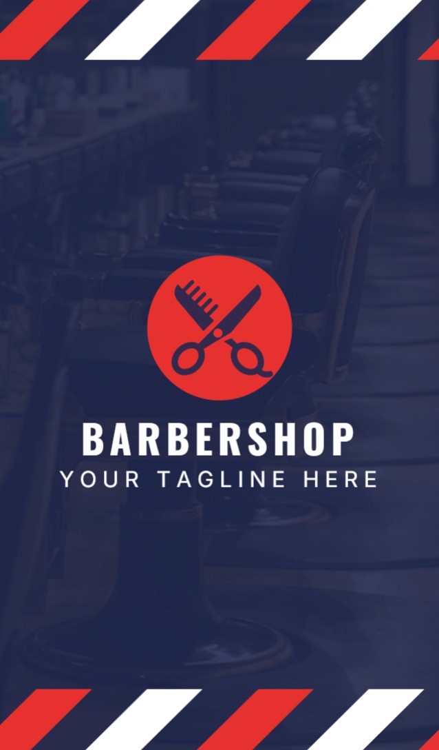 Premium Business card - Vertical (2 x 3.5)_Barbershop 1