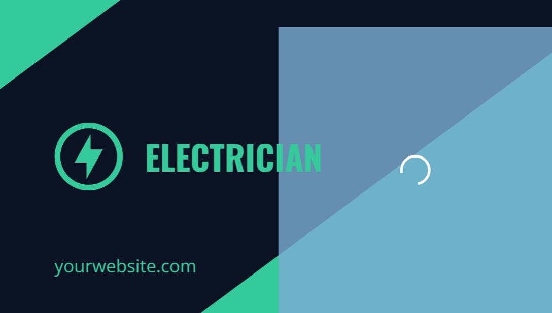 Regular Business Card - Horizontal (3.5 x 2) 2 Rounded Corners_Electrician 2