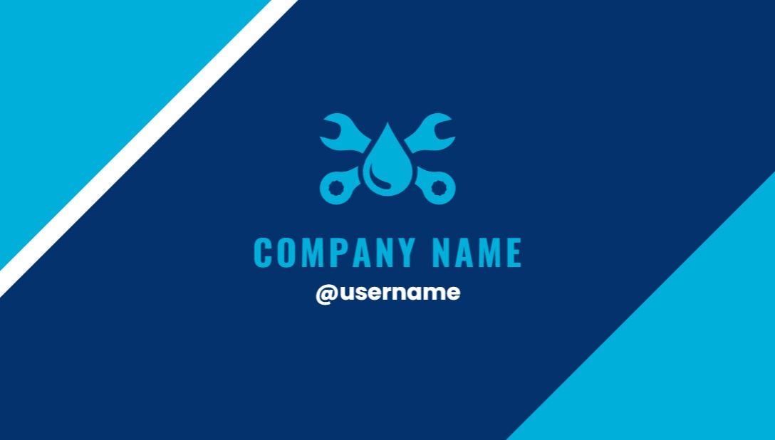 Regular Business Card - Horizontal (3.5 x 2) 2 Rounded Corners_Plumbing 1 