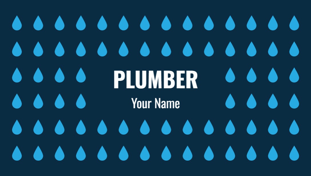 Regular Business Card - Horizontal (3.5 x 2) 2 Rounded Corners_Plumbing 2 