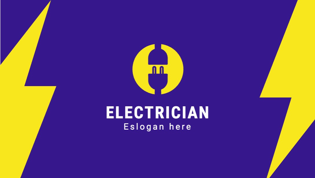 Regular Business Card - Horizontal (3.5 x 2) _Electrician 1