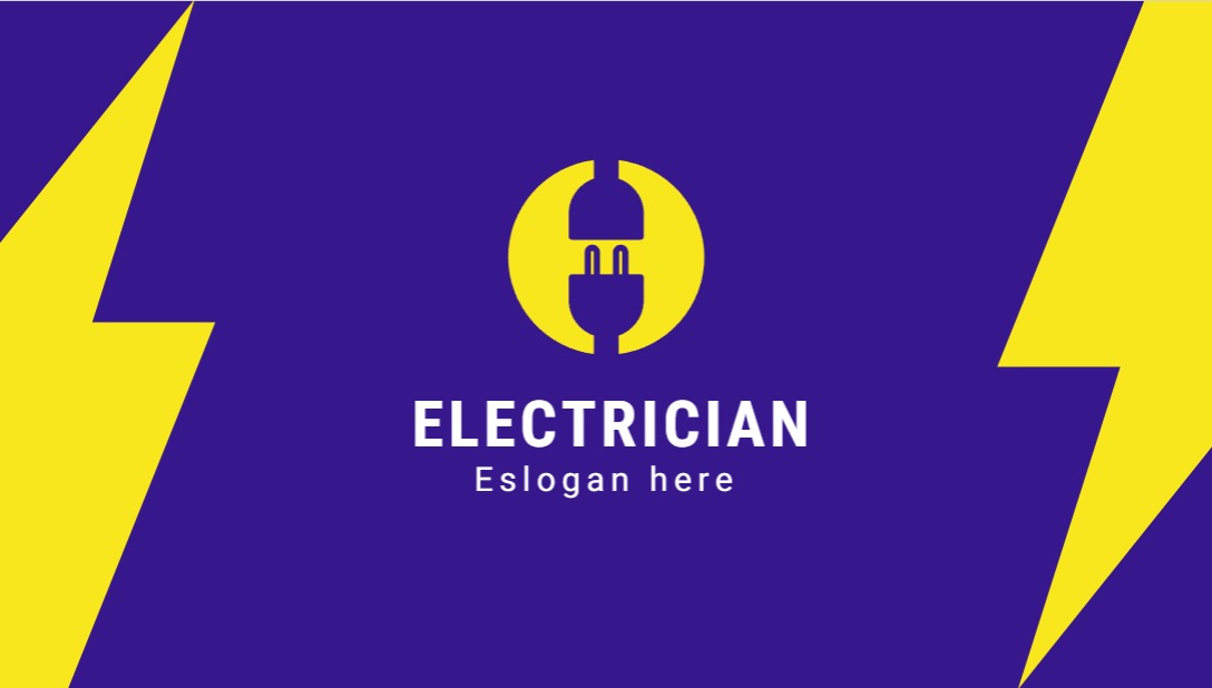 Regular Business Card - Horizontal (3.5 x 2) Rounded Corners_Electrician 1