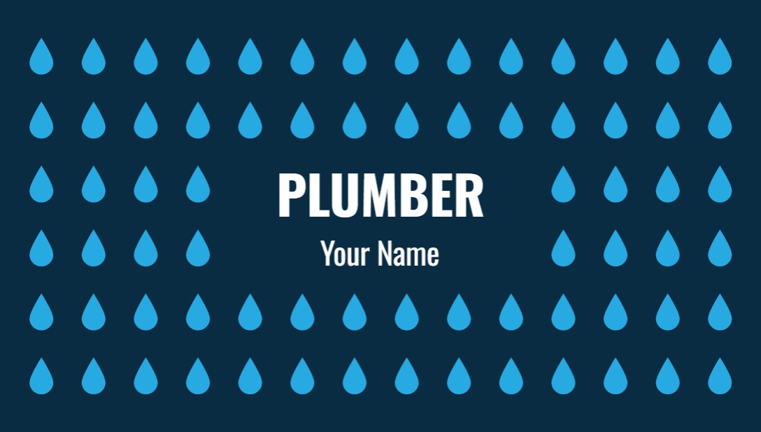 Regular Business Card - Horizontal (3.5 x 2) Rounded Corners_Plumbing 2