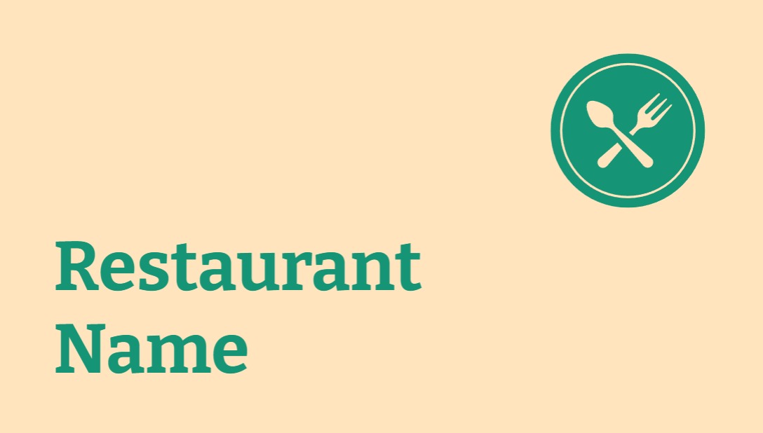 Regular Business Card - Horizontal (3.5 x 2) Rounded Corners_Restaurant 2