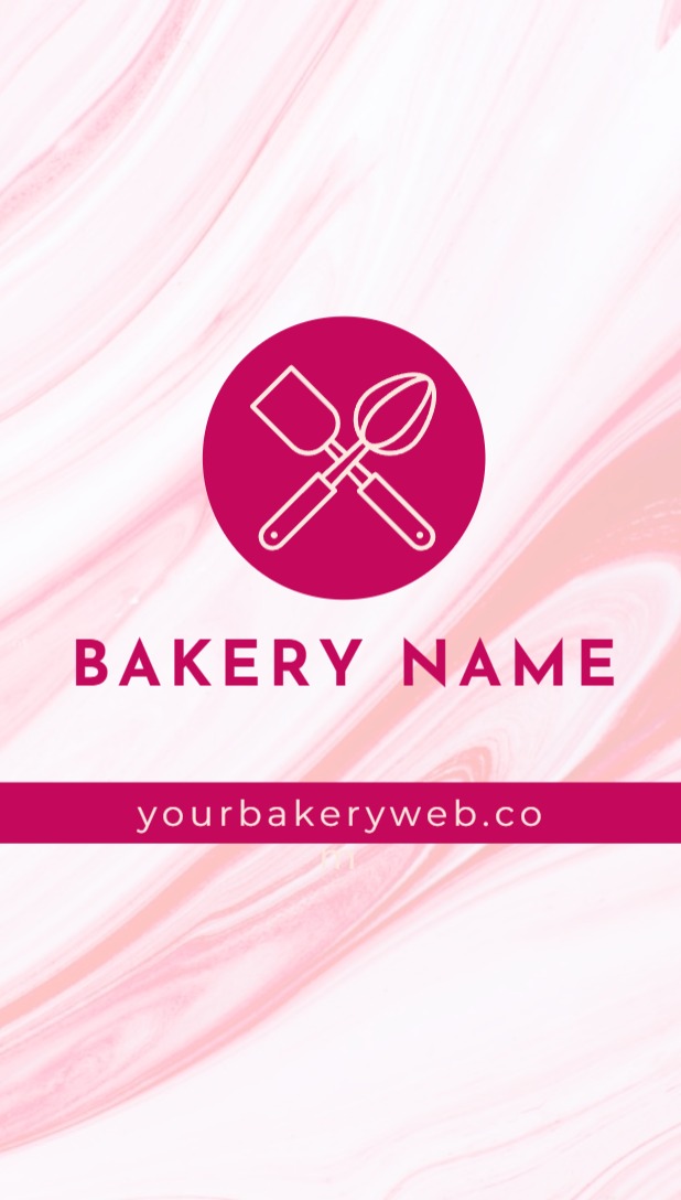 Regular Business Card - Vertical (2 x 3.5) 2 Rounded Corners_Bakery 1