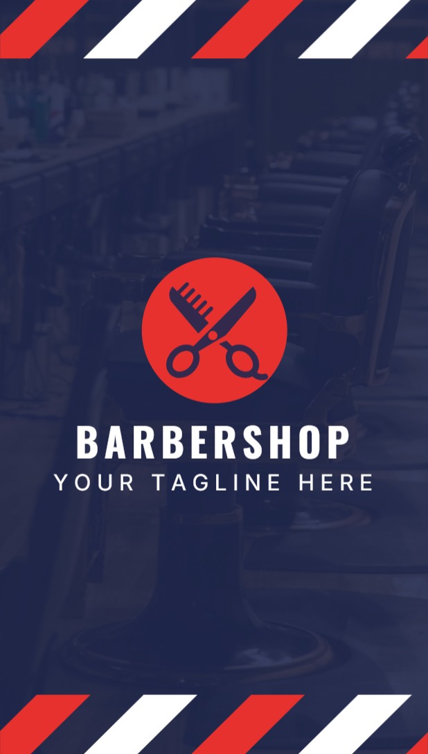 Regular Business Card - Vertical (2 x 3.5) 2 Rounded Corners_Barbershop 1 