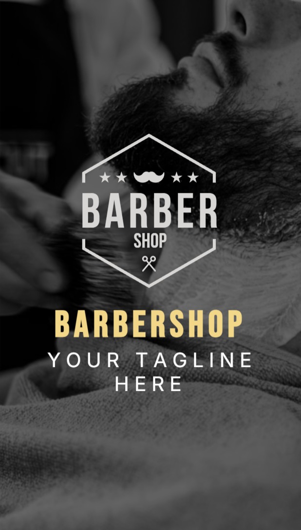 Regular Business Card - Vertical (2 x 3.5) 2 Rounded Corners_Barbershop 2